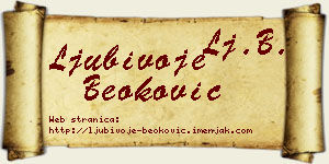 Ljubivoje Beoković vizit kartica